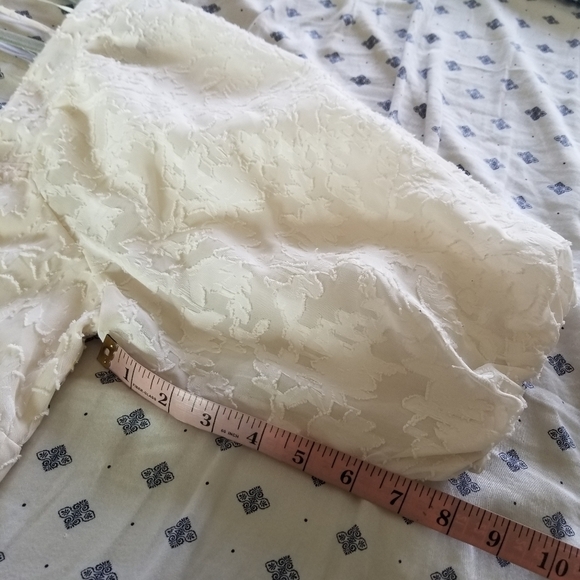 Lush | Tiered Lace Ivory Mini Dress - Picture 9 of 10